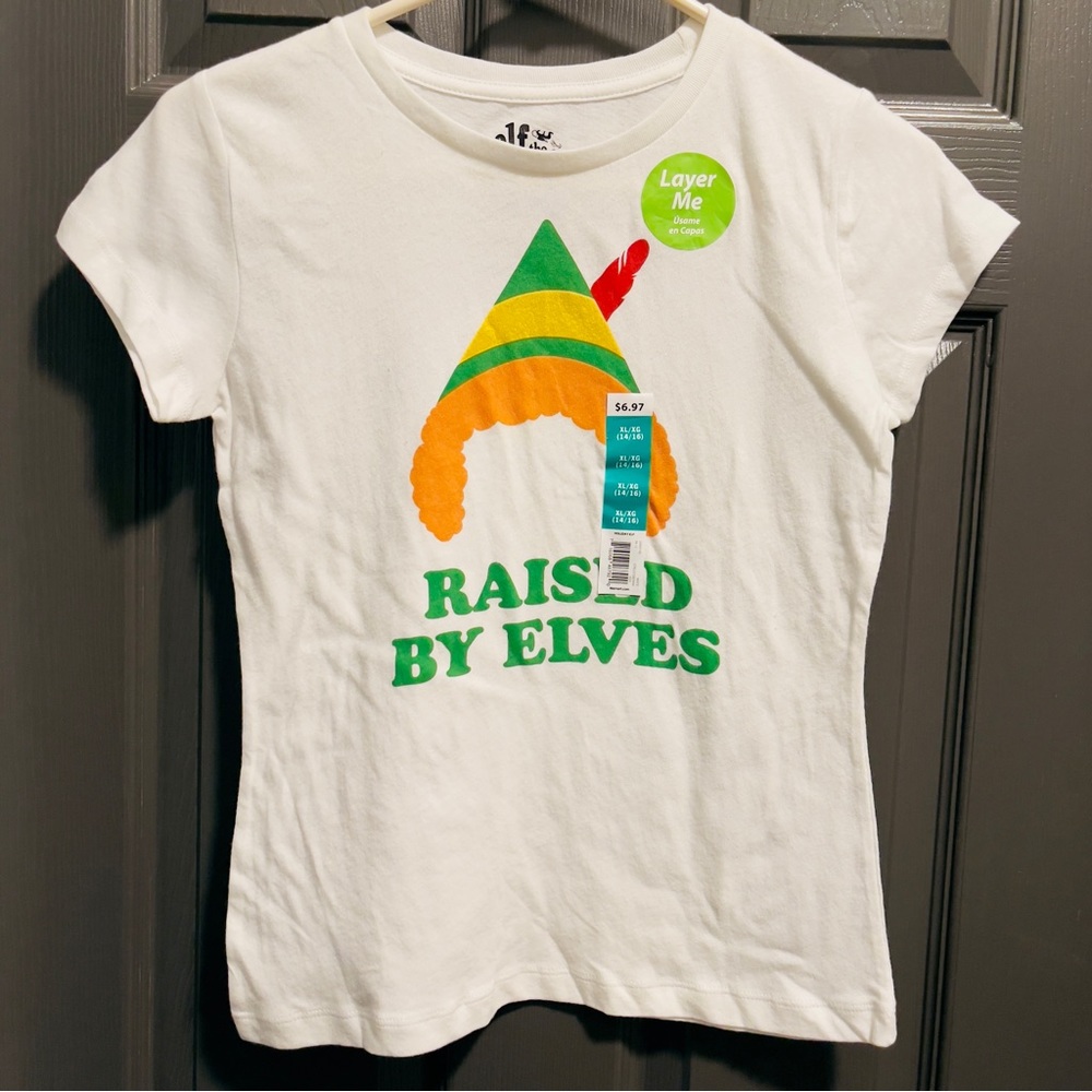 TShirt Girls New Graphic TShirt with Elf humor